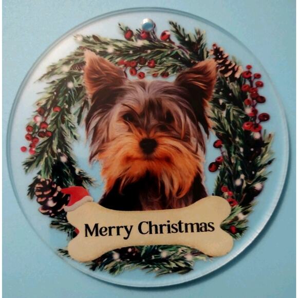 Xmas Ornament YORKSHIRE TERRIER Dog Christmas (9-PACK) +1 "THE BROTHER ELF." - Picture 2 of 7